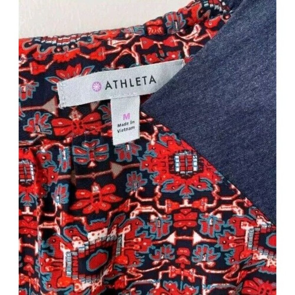 Athleta Dress NWT Martinique Sleeveless Tassel Keyhole Sz Medium Bold Pattern - Picture 4 of 16